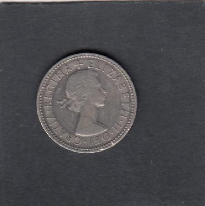 Beschrijving: 1 Shilling ELIZABETH II